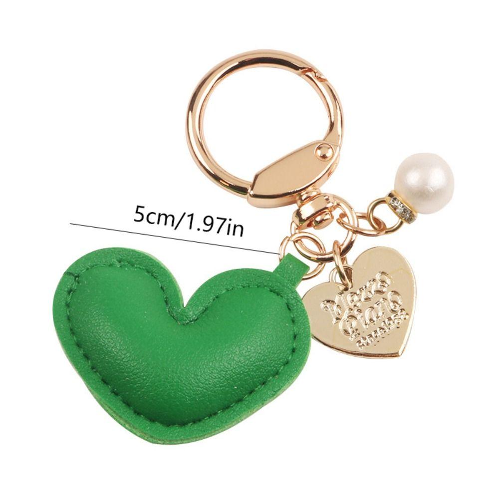 Love Pendant Love Keychain PU Leather Bag Pendant Cute PU Leather Hanger Car Accessory