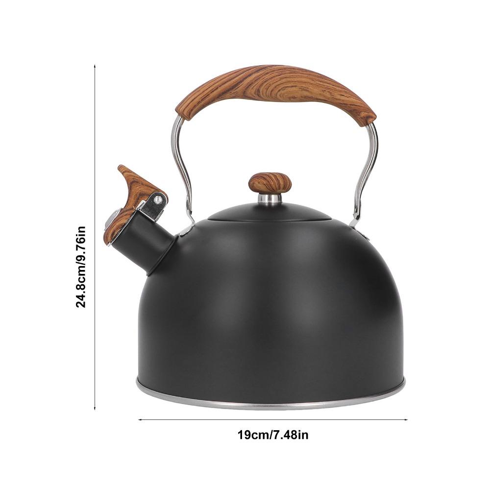 2.5L Capacity Stainless Steel Kettle Folding Handle Whistling Tea Pot Coffee Making