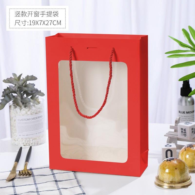 5 шт. прозрачная прозрачная бумажная коробка для лунных пряников, упаковочные пакеты для праздничного подарка