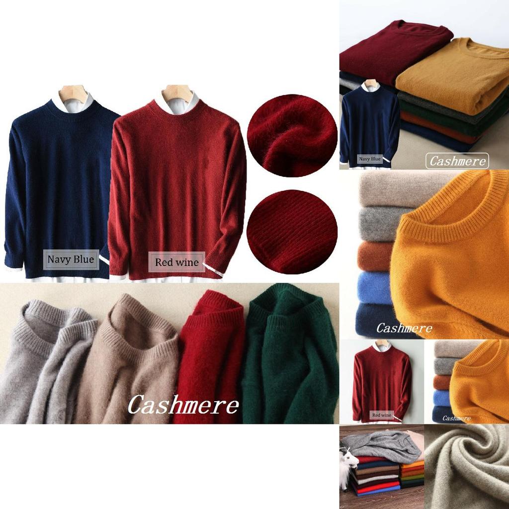 Luxuriously Soft Men's Slim Knitted Cashmere Jumper Pullover For Cozy Comfort