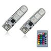 NewLED RGB T10 5050-6SMD Пульт дистанционного управления Цветная светодиодная лампа стояночный свет Автомобильная лампа Светодиодный автомобильный сигнальный фонарь Автомобильные аксессуары