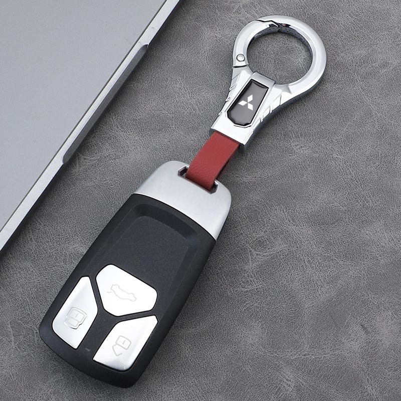 pdsh9 Car Keychains Zinc Alloy Key Pendant Accessories For Mitsubishi Lancer Ralliart ASX Mirage Pajero Xpander Attrage L200 Eclipse