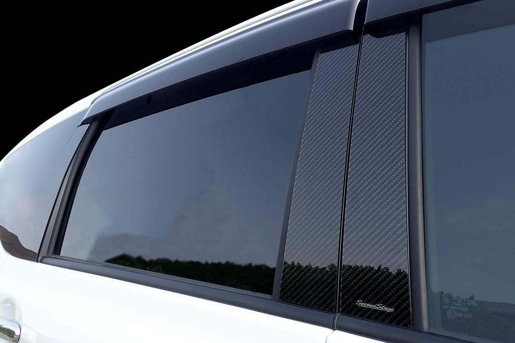 SecondStage Digital Carbon Fiber Pillar Garnish for Nissan Note E12 (Compatible with Vehicles with OEM Visors) / SHN0178DCB