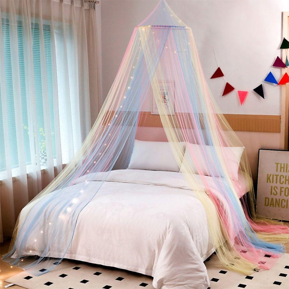 Rainbow Color Dome Mosquito Net Princess Style Bed Tent Room Decor Bed Canopy  Summer