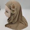 Soft Girls Prayer Hat Turban Ethnic-Style Patterns Head Wrap Fashion Children Hijab  Daily Wear