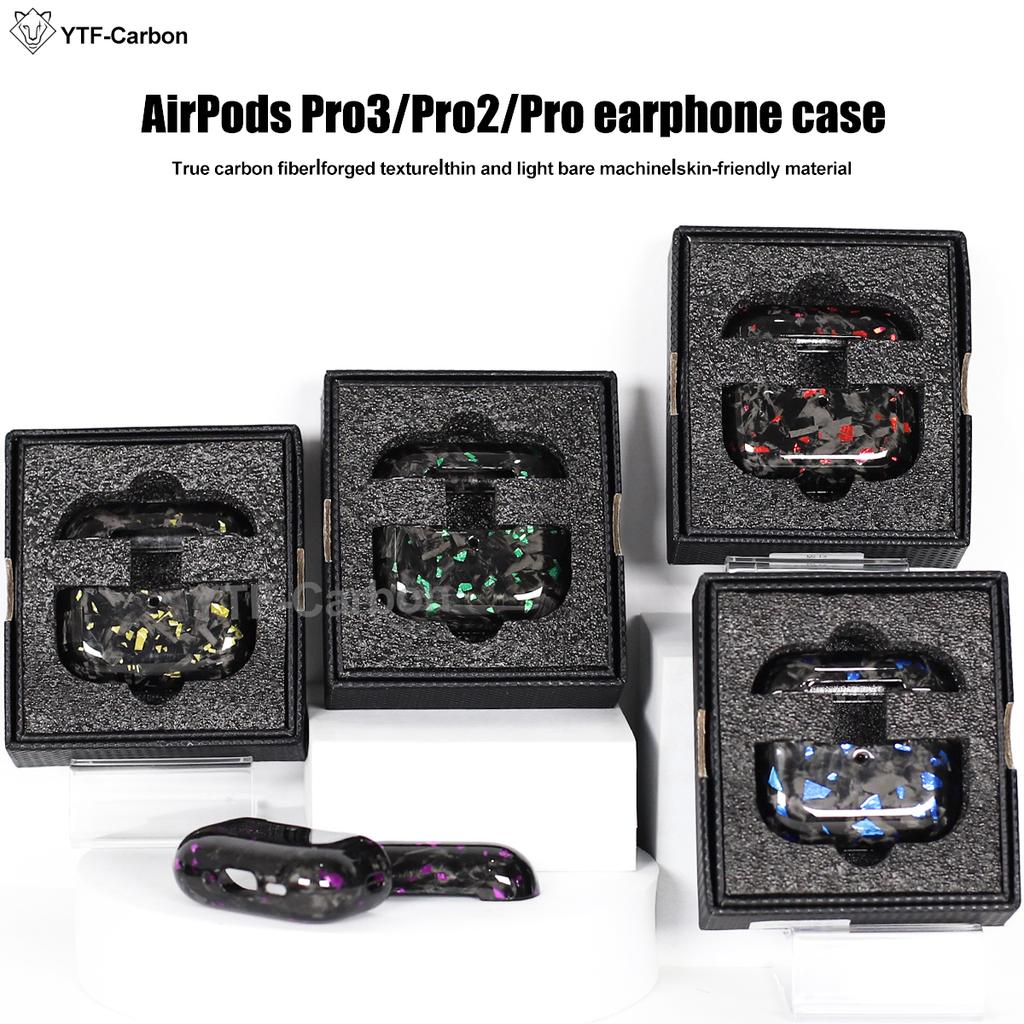 YTF-carbon Чехол из углеродного волокна для AirPods Pro 3 Беспроводная зарядка Bluetooth Наушники Защитная наклейка для AirPods pro 2 Тонкий и легкий