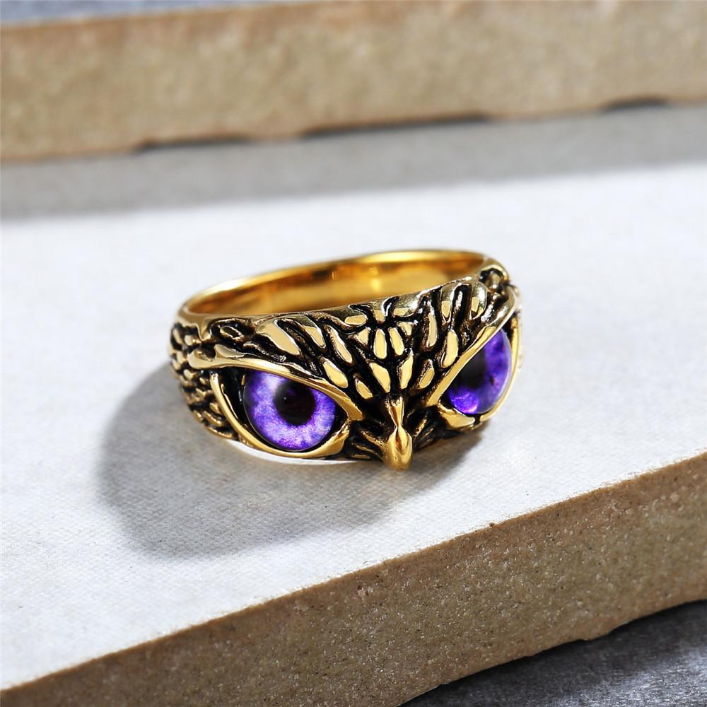 2026 Personalized Retro Halloween Owl Ring, European and American Jewelry Accessories Ring Gift