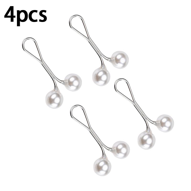 New U-Shaped Pearl Brooch Fixed Straps Anti Slip Scarf Pin DIY Sewing Multi-Purpose Scarf Adjuster Lady Fixed Pins
