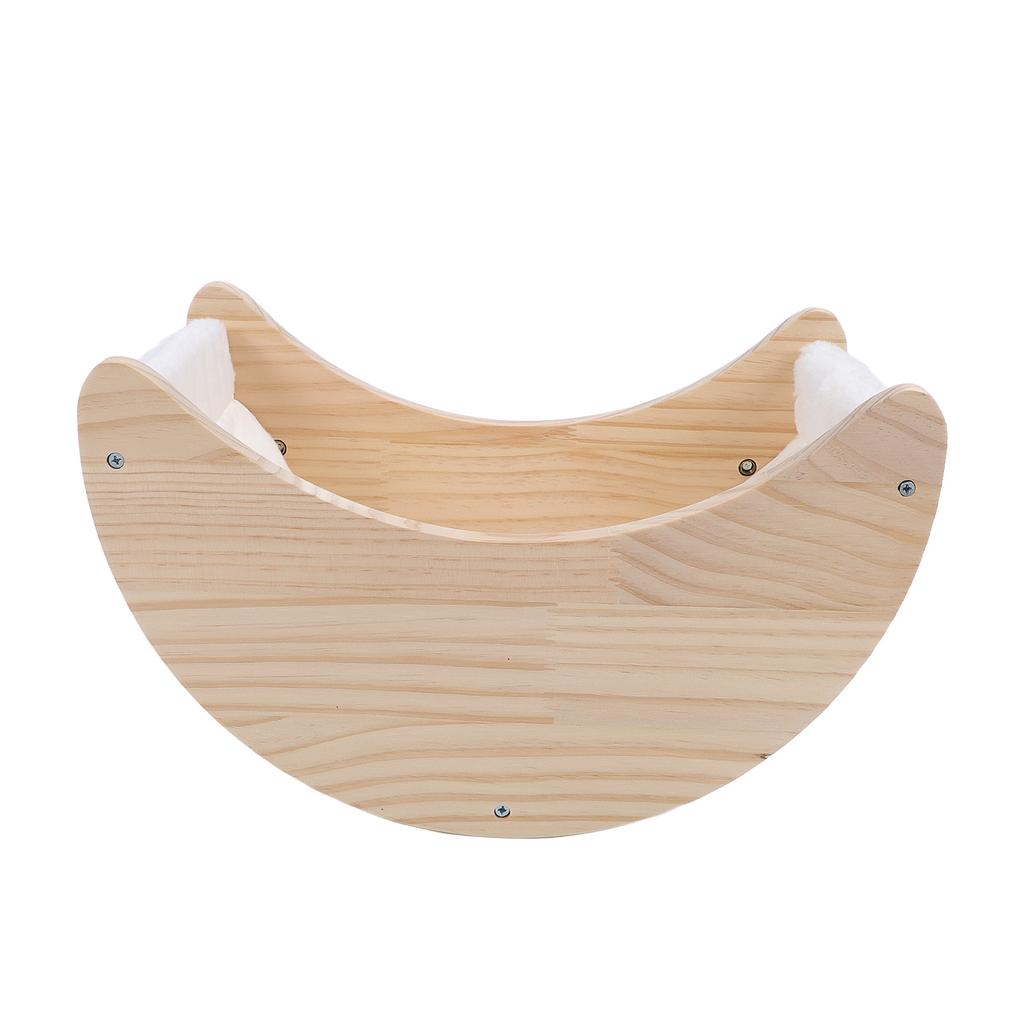 Cat Window Bed with Strong Suction Cup Pine Wood Safe Comfortable Easy to Install Window Mounted Cat Perch