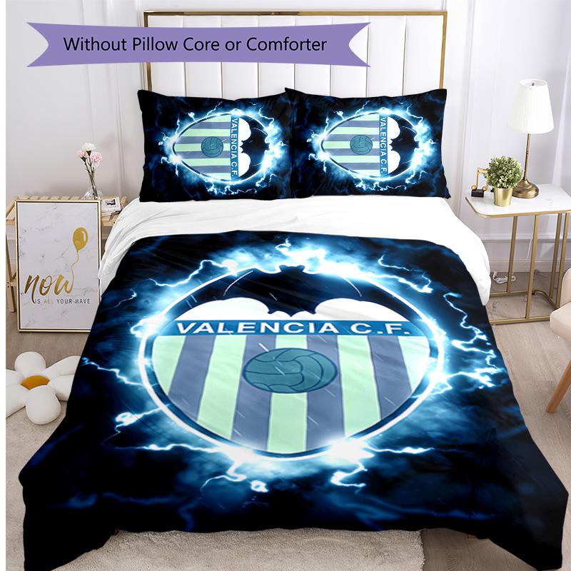 Valencia CF Printed 3PCS Bedding Set Soft Breathable Duvet Cover Pillowcases Set Washable Bedroom Decor Home Gift