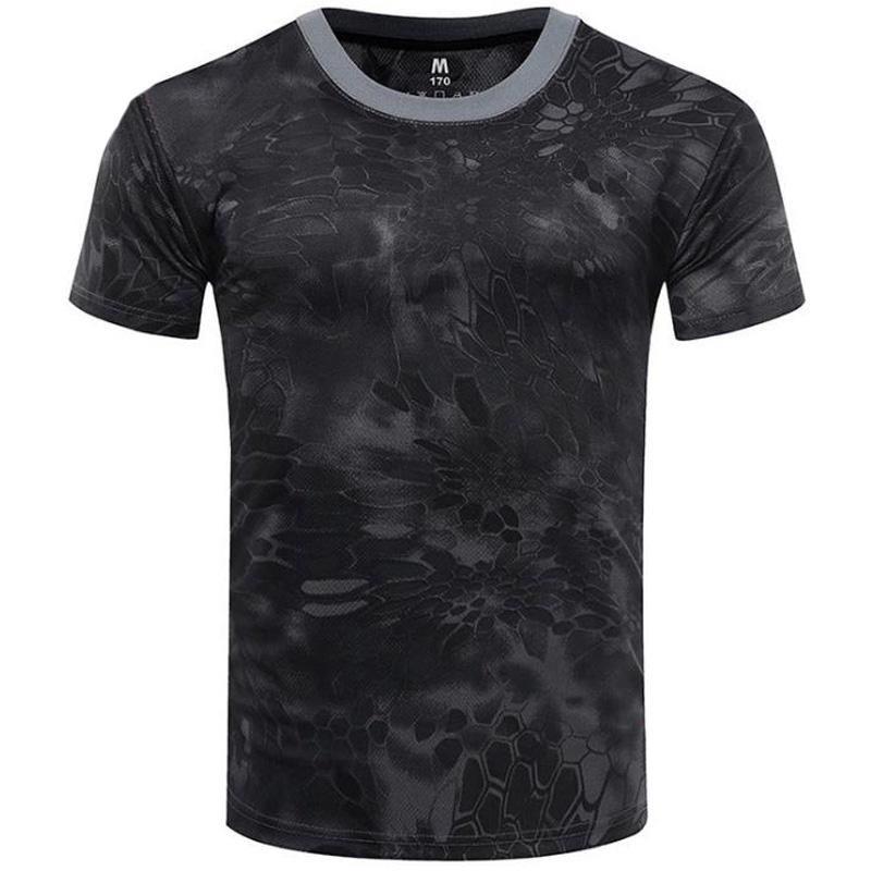 Leaf Forest Camouflage T Shirt Men Jungle Desert Camo T-shirt Quick Dry 3D Print Tops Short Sleeve Mens Gym Fitness Tee Shirts