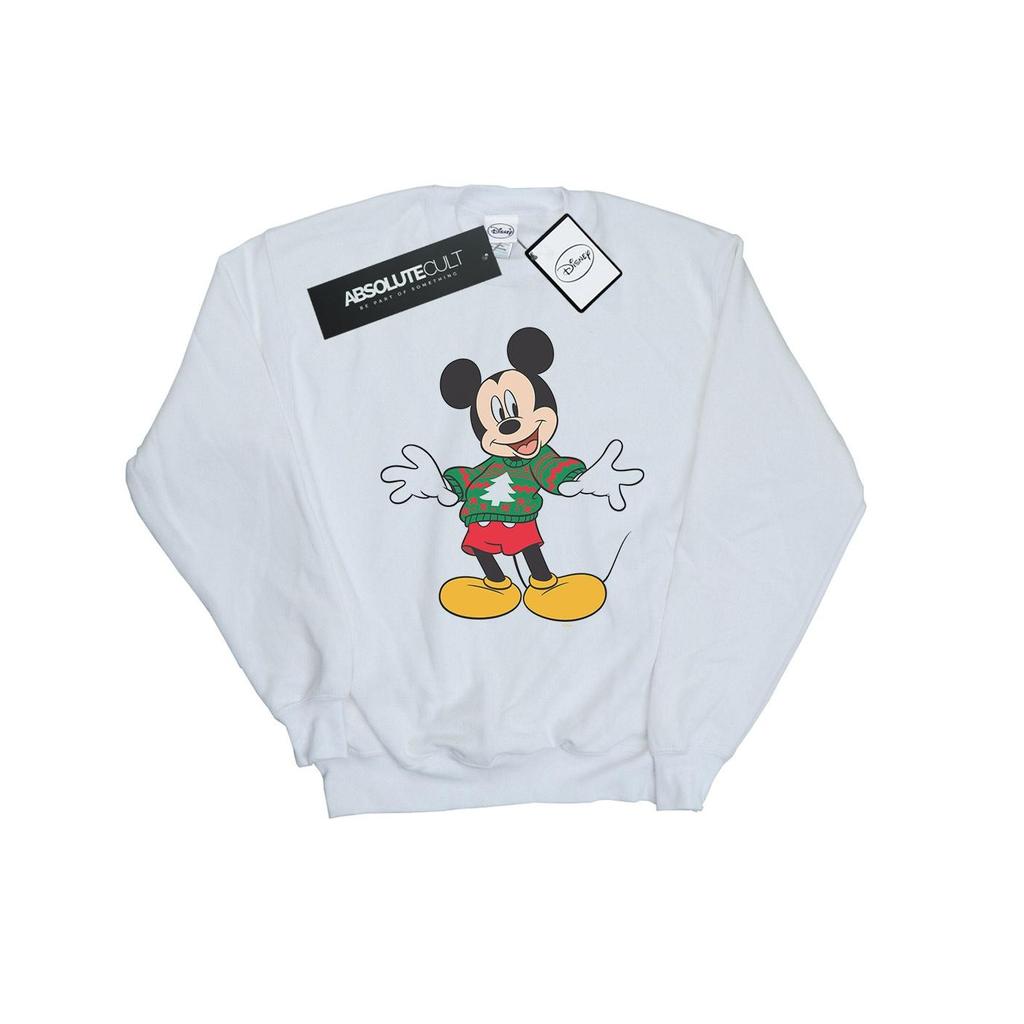 Disney Mens Mickey Mouse Christmas Jumper Stroke Sweatshirt