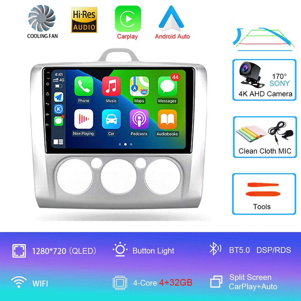 Android 14 Car Radio  For Ford Focus 2 Mk 2 2004 - 2011 Multimedia Video Player Navigation stereo GPS No 2din 2 din dvd