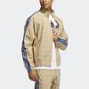 Adidas Originals Trefoil MW TT Casual Stand Collar Plaid Track Jacket Men Outerwear Beige GN3795