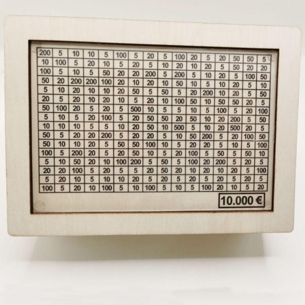 Wooden Piggy Bank Reusable Coin Tray Storage Case Home Use Money Saving Box Children