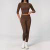 Ze Innovation комплект спортивной одежды для йоги с brushed-эффектом для женщин, комплект для фитнеса на открытом воздухе высокой интенсивности, облегающий, быстросохнущий, для женщин