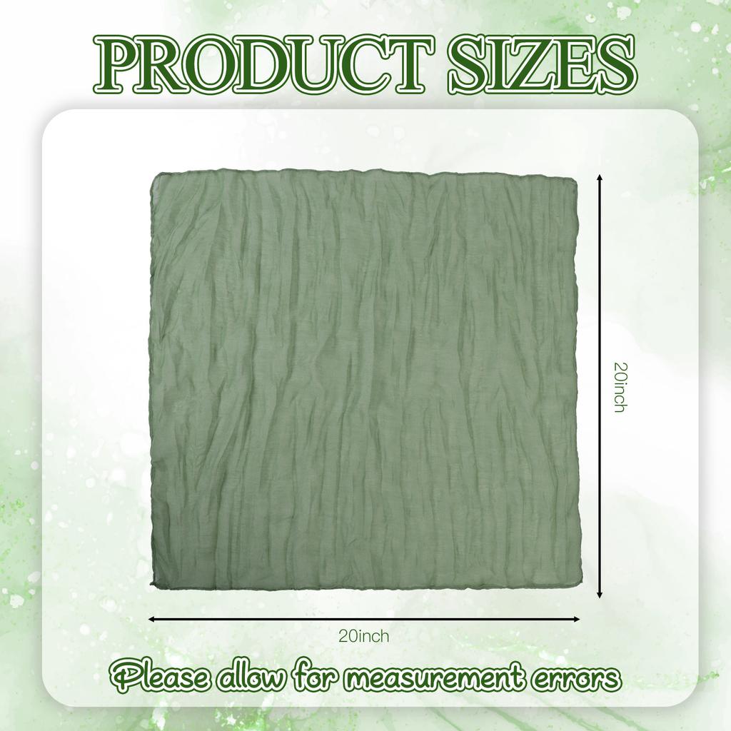 12 шт., салфетки из марли ручной работы - украшение стола в деревенском стиле для вечеринок, свадеб и семейных ужинов