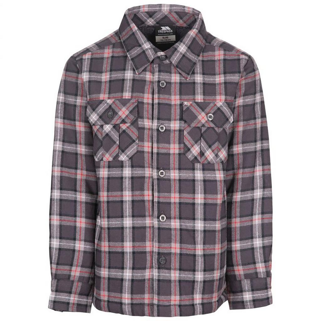 TRESPASS Childrens/Kids Average Long Sleeved Gingham Shirt