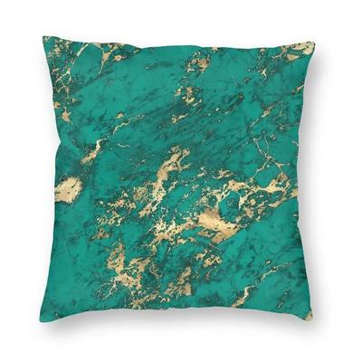 Наволочка для домашнего декора Абстрактный мраморный узор Чехол для подушки Бирюзовый Аквамариновый Синий Завиток Автомобильная Мода