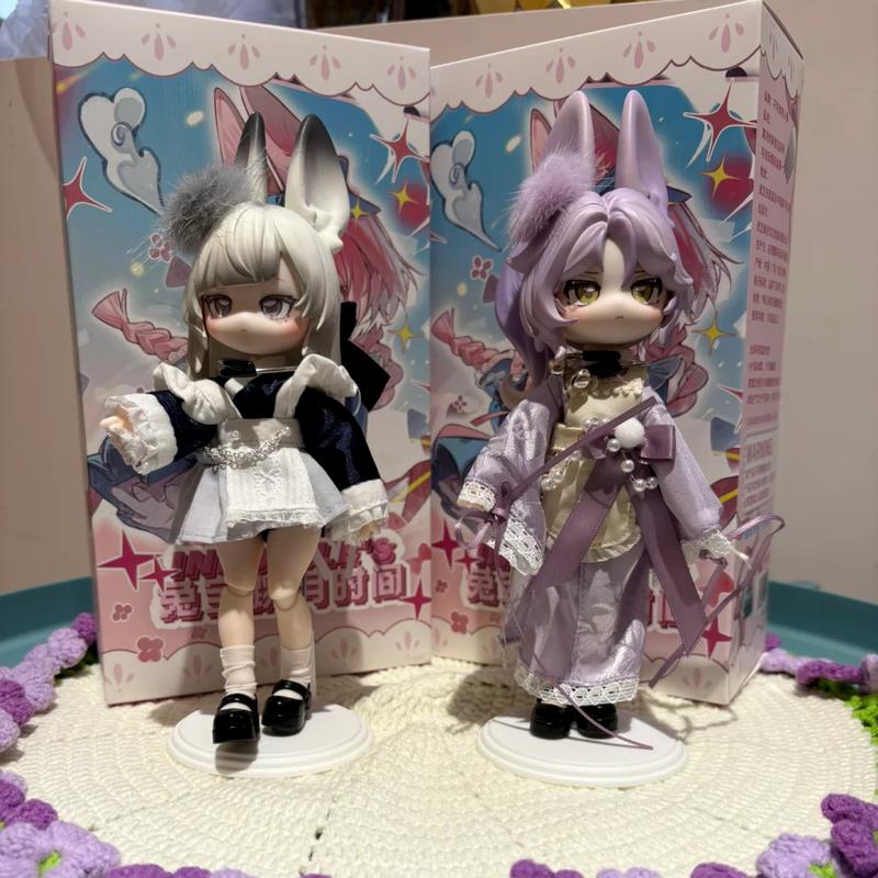 Несъедобная кукла Прыжок Лунное Время Зайчик Серия Малыш 1/12 BJD Слепой бокс Аниме фигурка Настольное украшение Игрушка Сюрприз Подарок на день рождения