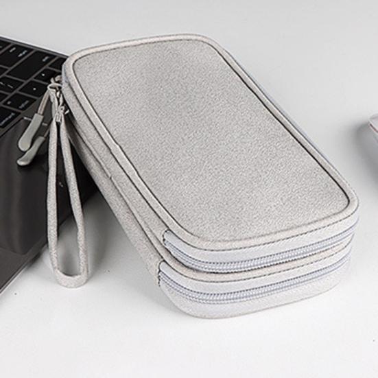 Сумка для хранения внешнего аккумулятора, многоцелевой чехол для переноски, застежка-молния, большая вместимость, сетчатый слой, органайзер для хранения кабеля и шнура