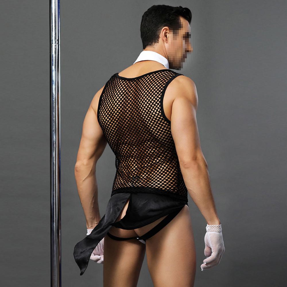 Нижнее белье для мужчин, нижнее белье для геев, сексуальное сетчатое боди на груди, бандаж, цельный костюм для секса для взрослых