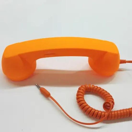 Ретро телефонная трубка с разъемом 3,5 мм, приемник для мобильного смартфона с микрофоном и динамиком, универсальная винтажная старая телефонная трубка