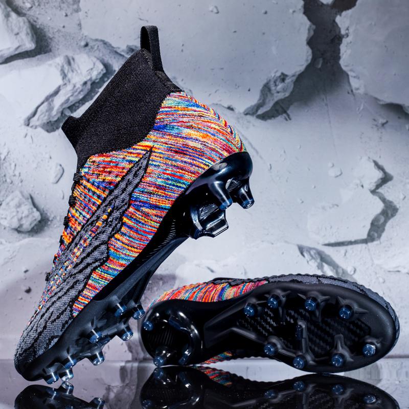 2024 Men's Soccer Shoes Large Size Ultralight Football Boots Boys Sneakers Non-Slip AG/TF Soccer Cleats Ankle Boots Unisex