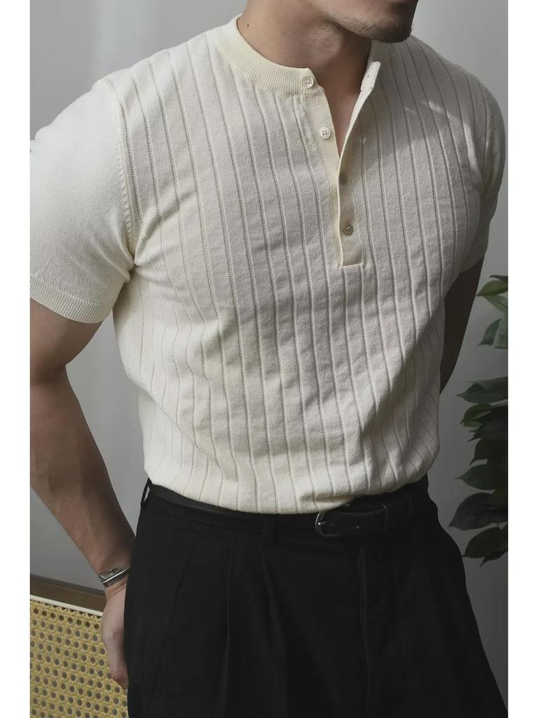 2023 Модная однотонная мужская рубашка поло с коротким рукавом