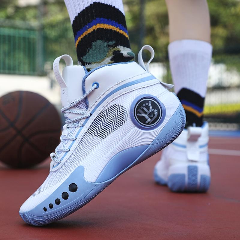 38-46 подростковые взрослые большие амортизирующие противоскользящие дышащие высокие баскетбольные кроссовки для повседневных видов спорта и тренировок по баскетболу