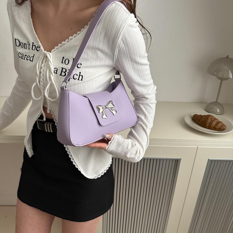 Портативная сумка Sweet Bow для поездок на работу, женская, 2024 года, новая, трендовая, корейская, нишевая, сумка для подмышек, большая вместимость, трендовая сумка