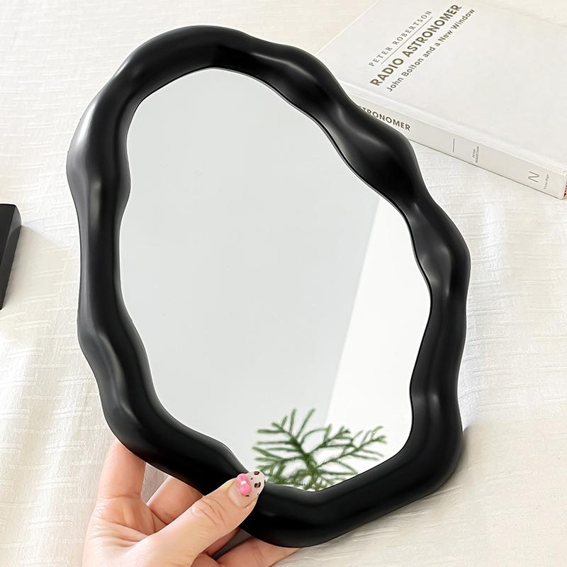 Зеркало для макияжа в скандинавском стиле, нестандартное зеркало для спальни, туалета, офиса, общежития, регулируемое настольное зеркало для эстетического косметического декора