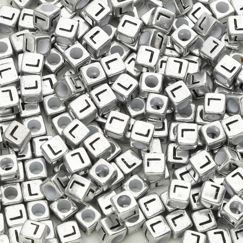 Acrylic English Letter Cube Beads For DIY Necklace Bracelet Earrings Jewelry Making Craft Accessories