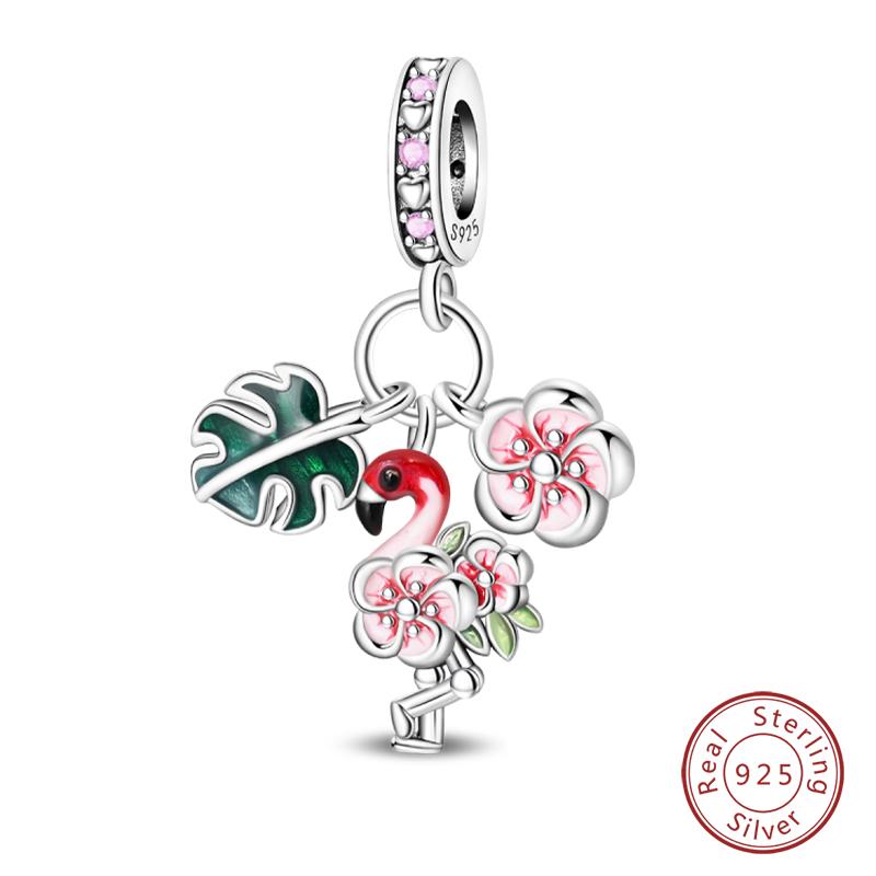 Fit Qikaola Original Bracelet Copper Flower Bird Series Charms Beads For Women Fashion Diy Jewelry Gifts Making