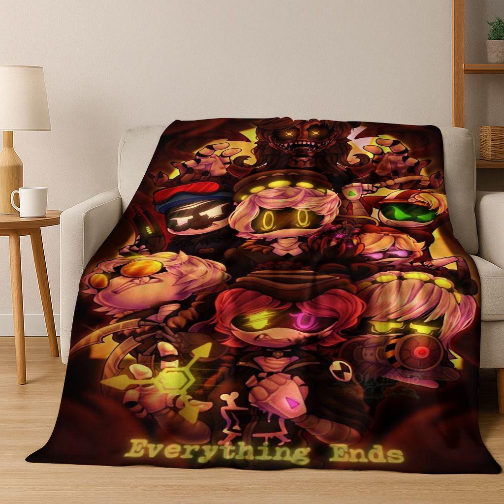 Cartoon Murder Drones Uzi Robot Art Flannel Blanket,Cozy Soft Throw Blanket for Home Bedroom Bed Sofa Picnic Cover Gift Kids