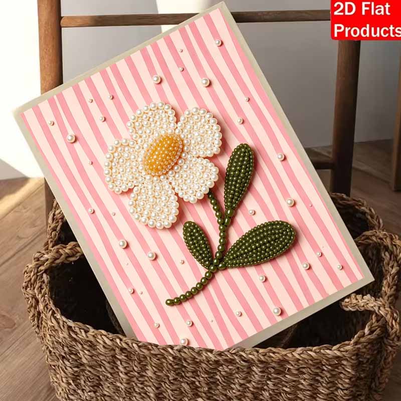 Flower Pearl Painting Art Handmade DIY Pearl Decoration Painting