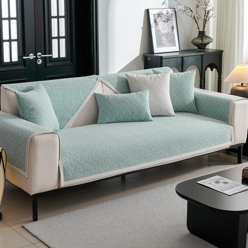 Premium Chenier Sofa Cushion, Four-Season Universal Seat Cushion, Non-Slip Leather Sofa Cover, New Simple Cloth Cushion