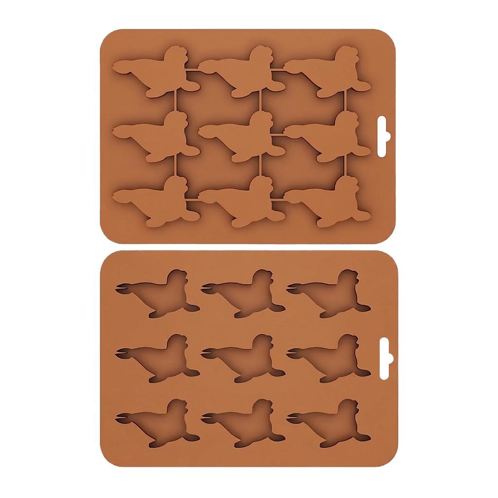 Animals Ice- Mold - Ocean Animals Turtle,Dolphins,Penguins,Silicone Mold For Baking Muffin Cake, Chocolate,Candy, Soap