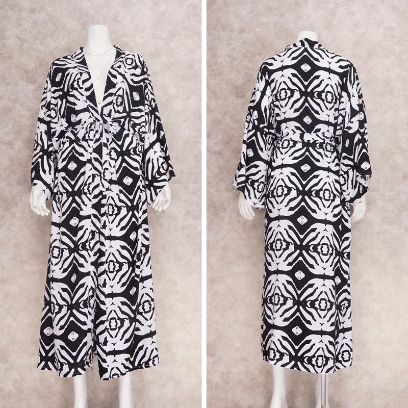 2022 модный купальник с геометрическим принтом, хлопковое кимоно с длинным рукавом и поясом, повседневное женское пляжное платье Q1340ear, купальный костюм, накидка