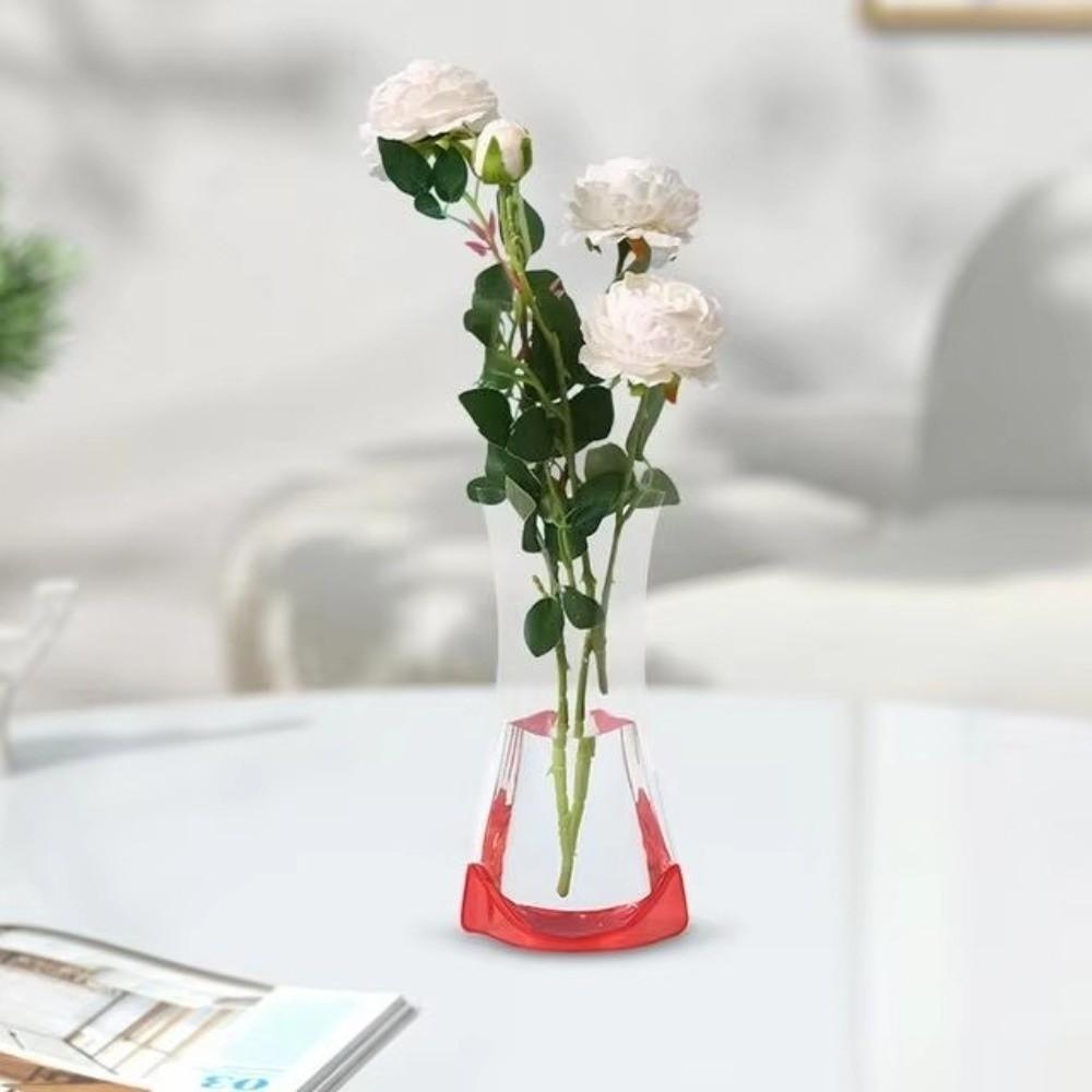 5Pcs Folding Hydroponic Floral Vase Shatterproof Plant Containers Outdoor Travel