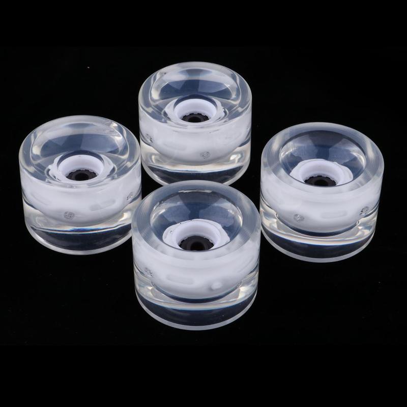 Longboard Wheel Replacement PU Light Up Cruiser Wheels 70mm Big Size for Downhill Mountain Riding and Street Sliding
