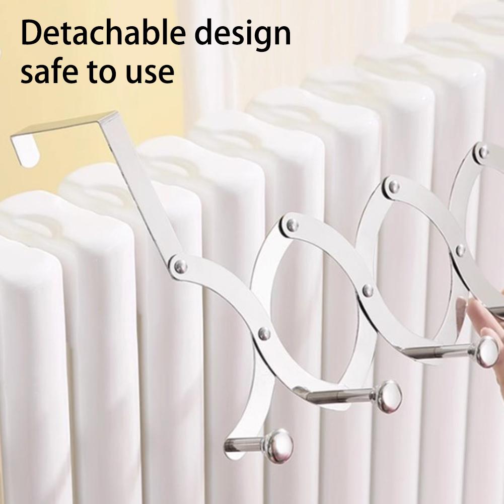 No Drilling Rack Radiator Hook Entryway Storage Rust Resistant Coat Hanger Towel Hanger Stainless Steel Material