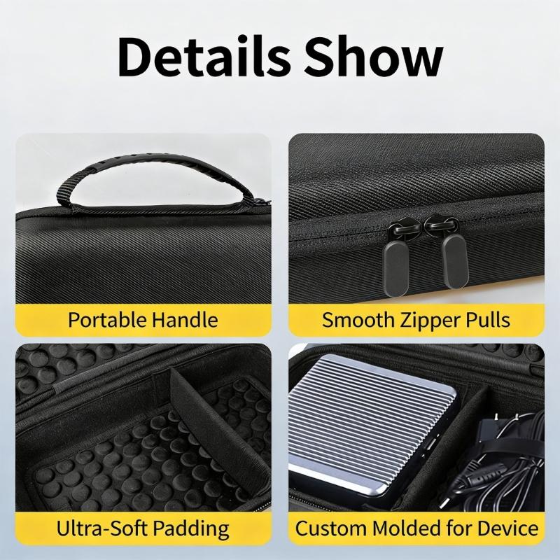 Portable Mini Computer Host Travel Bag With EVA Material And Multiple Storage Compartments