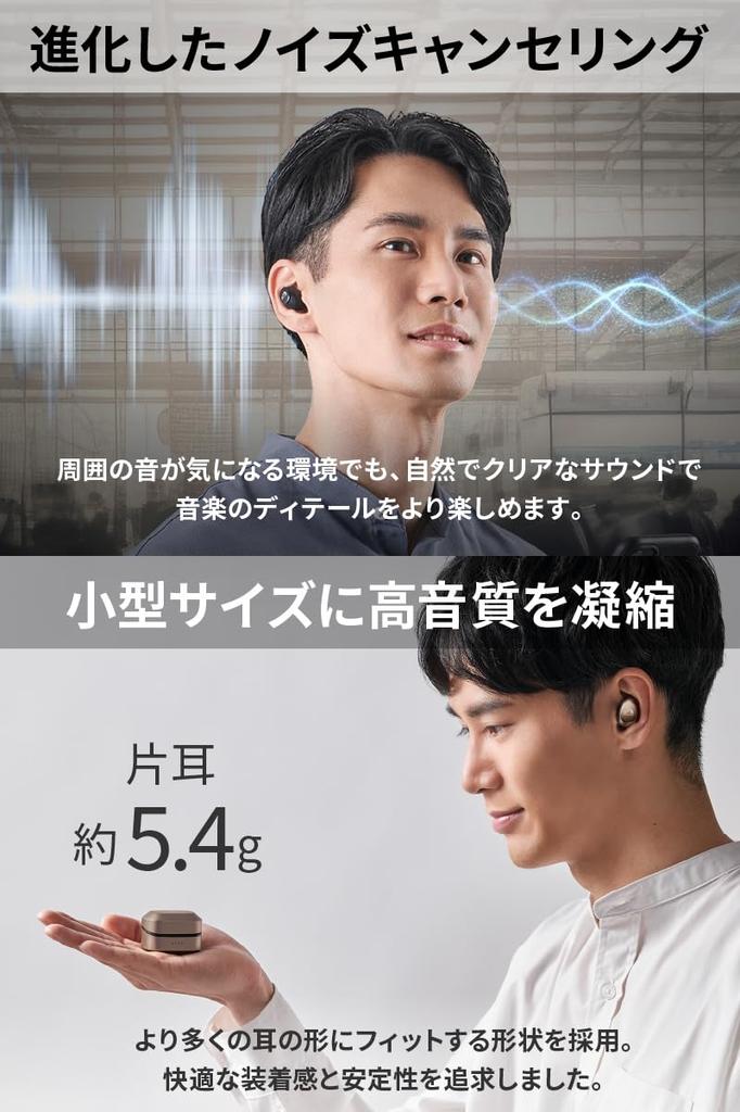 JVC Kenwood Victor Wireless Earphones Bluetooth Noise Canceling High Resolution LDAC Compatible With Microphone External Sound Capture Waterproof Low