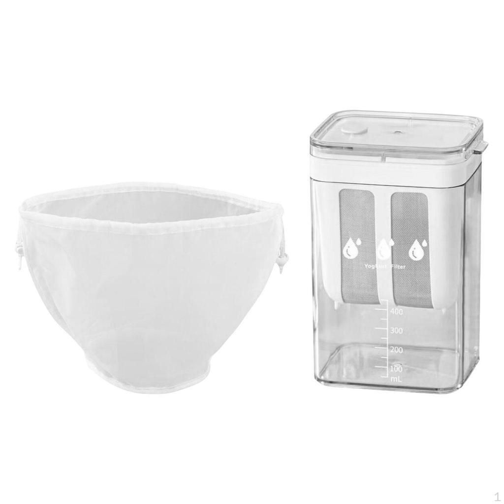 Портативная корзина-банка с крышкой для йогурта и процеживания