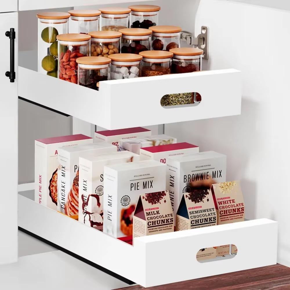 Кухонная комната Стеллаж для хранения и демонстрации Ящик Посуда Хранение Стеллажи Масштабируемый Выдвижной Полка для специй Простой бытовой раздвижной шкаф