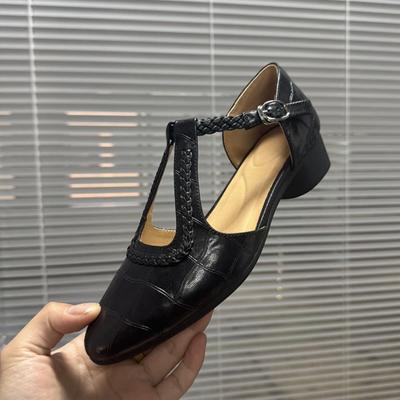 Модная Ретро Универсальная Женская Обувь 2025 Лето Новая Остроносая Плоская Повседневная Обувь Модная Ретро Женская Повседневная Обувь Простые Женские Сандалии