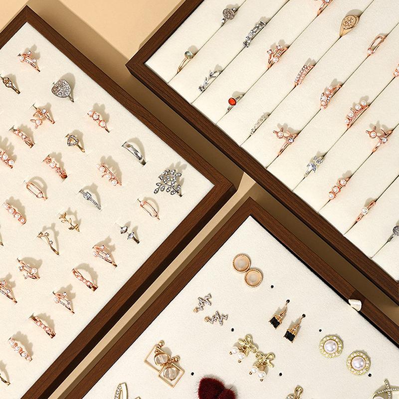 Винтажная подставка для колец, большая вместимость, стойка для хранения ювелирных изделий, подходит для колец, серег, подставка для демонстрации ювелирных изделий