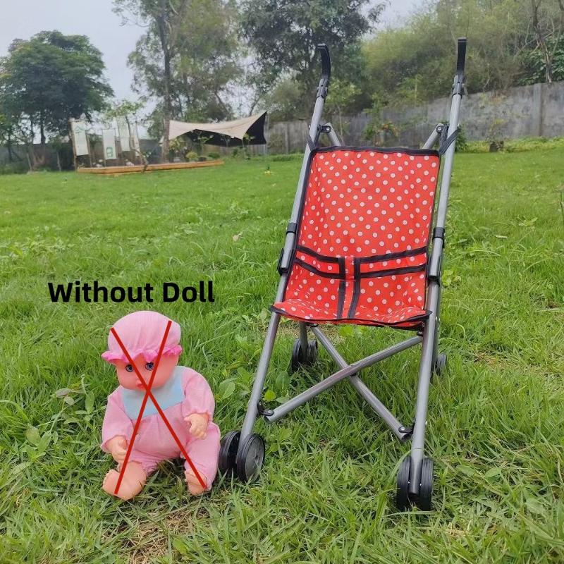 1 шт. Прочная интерактивная кукольная коляска, устойчивая детская коляска с Т-образным ремнем, игрушка-коляска для куклы, аксессуары для куклы для ролевых игр