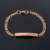 Vnox Women's Personalize Custom Love Name Bracelets 4 Colors Option Solid Stainless Steel Bar Link Chain Anniversary Jewelry